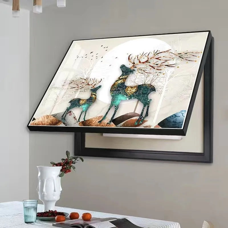 Tableau décoratif cache-compteur – design moderne